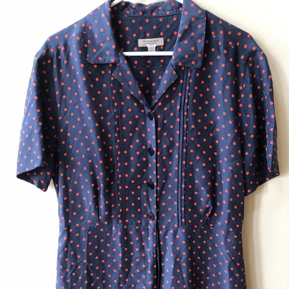 Burberry Silk Polka Dot Wrap Tea Dress - Picture 3 of 8